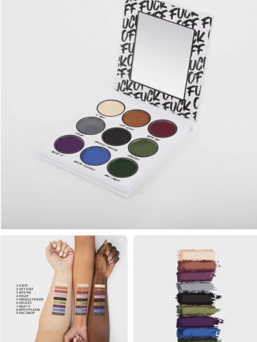 Eyeshadow Palette BH 9-Color Bold Matte & Metallic - Multi Green Blue Purple